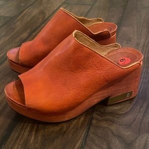 Free People Brown Clogs 2.75” Heel